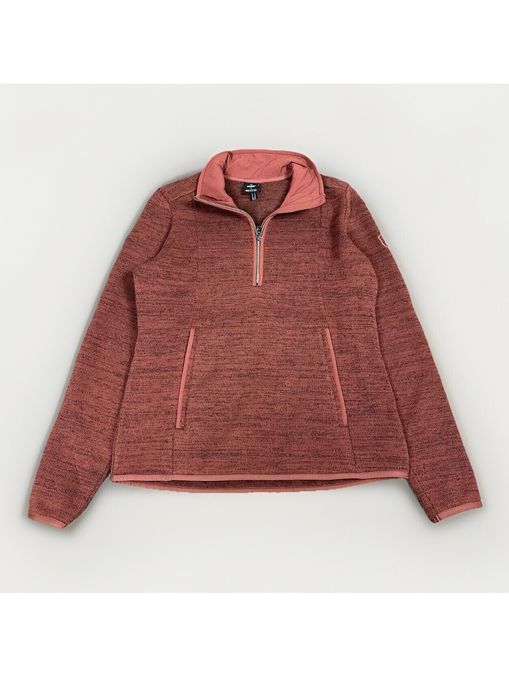 Kuhl Ascendyr Sweater 1/4 Zip Womens Small Rust Fleece Lined Quarter Zip‎ Hiking